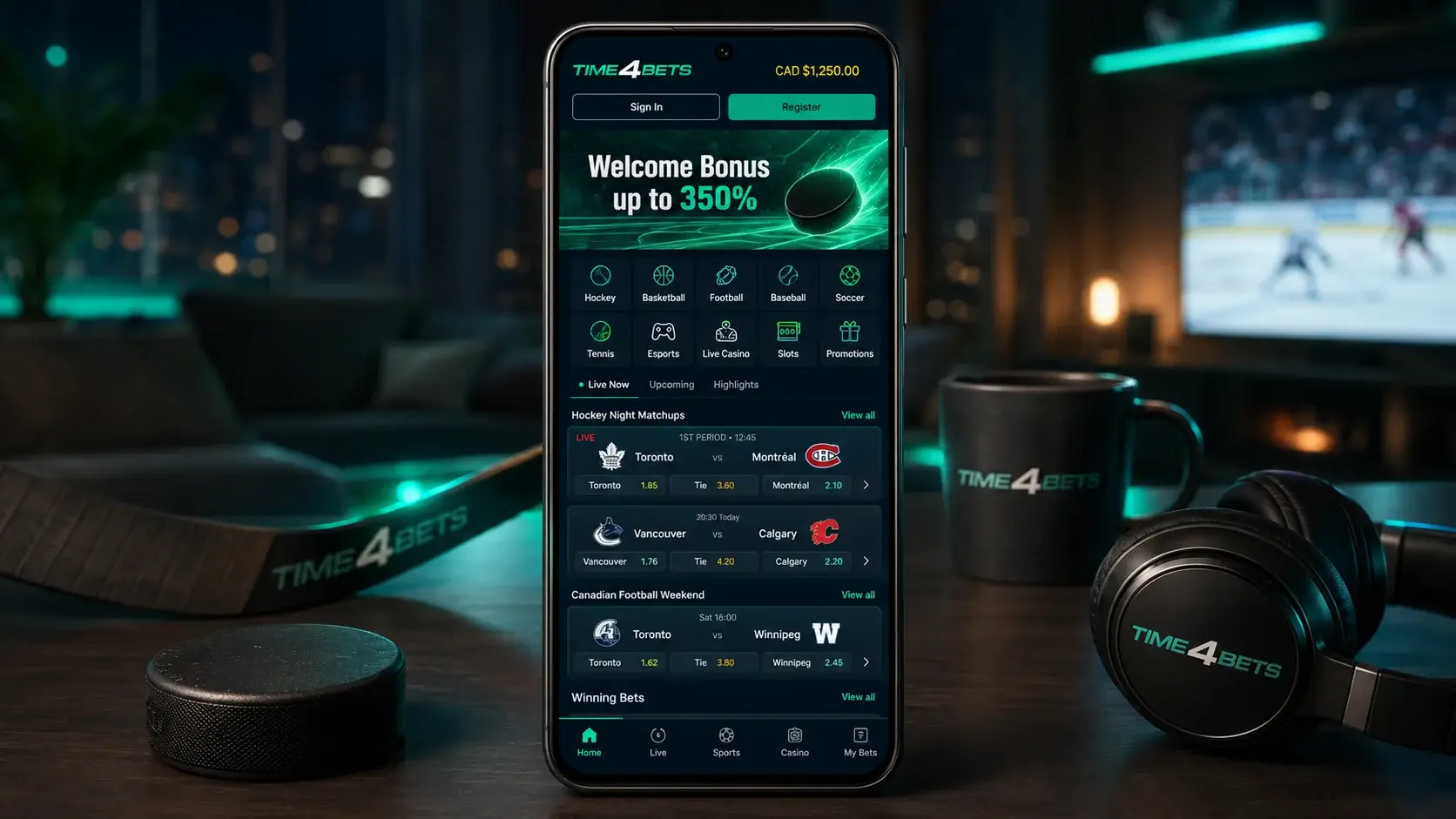 Time4Bets mobile app